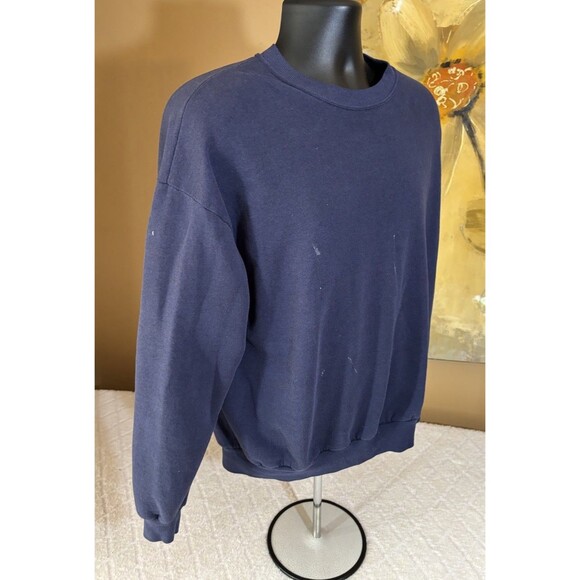 Vintage Jerzees USA Made Solid Blue Sweatshirt Men’s Size XL See Details - Picture 7 of 15
